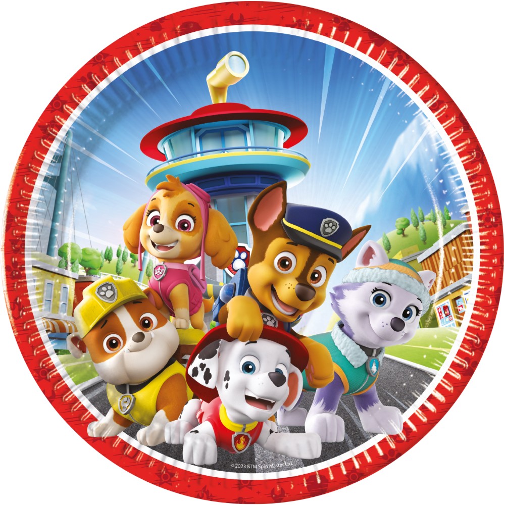 Πιάτα Χάρτινα Paw Patrol Rescue Heroes 23 εκ. FSC 8τμχ