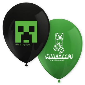 Μπαλόνια Latex Minecraft Συσκ. 8 τμχ.
