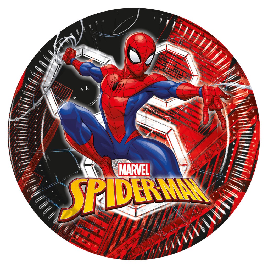 Πιάτα Χάρτινα Spiderman World of Web 23 εκ. FSC 8τμχ