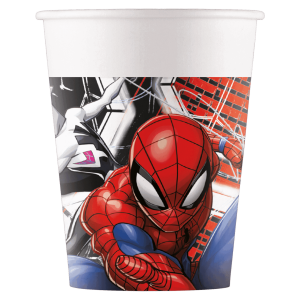 Χάρτινα Ποτήρια Spiderman World of Web 200ml 8τμχ