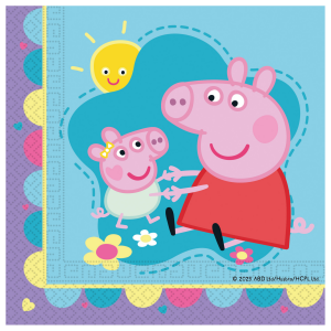 Χαρτοπετσέτες Χάρτινες 2 Φύλλων Peppa Pig 33 × 33 εκ. FSC 20τμχ