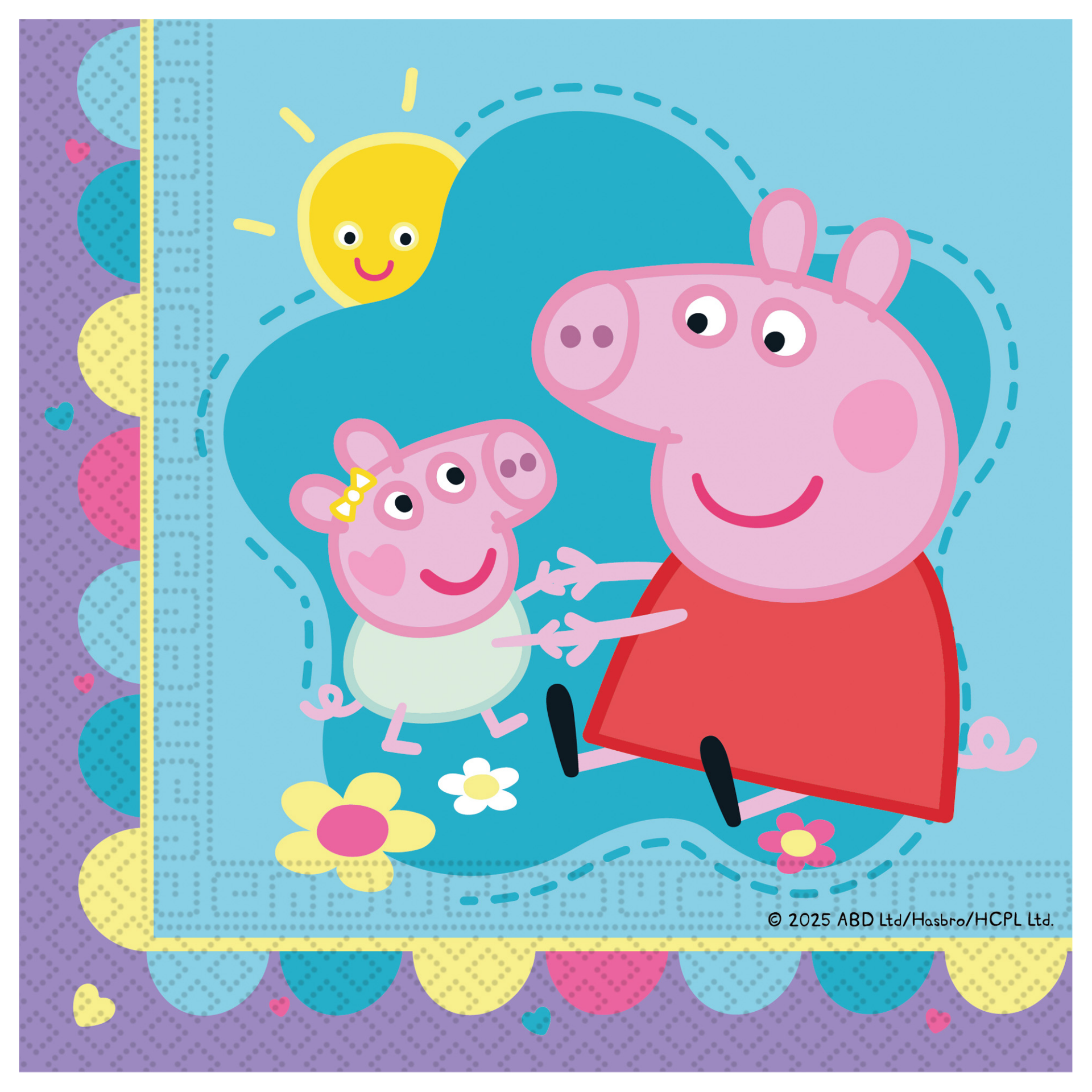 Χαρτοπετσέτες Χάρτινες 2 Φύλλων Peppa Pig 33 × 33 εκ. FSC 20τμχ