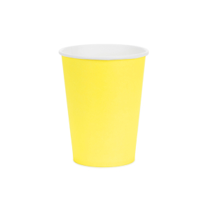 Ποτήρια Χάρτινα Κίτρινα 250ml - Συσκ. 6 Τεμ