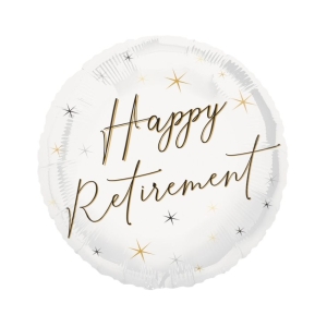 Μπαλόνι Foil 18" Στρογγυλό Happy Retirement Gold - Σύνταξη 46 εκ