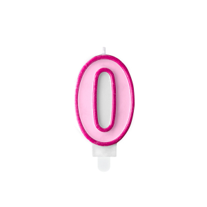 Κερί Ροζ "0" Pink 7 εκ. ύψος