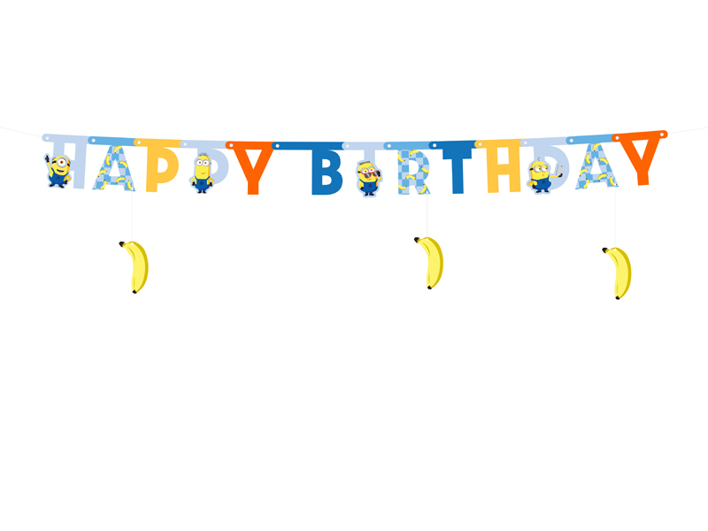 Banner Happy Birthday Minions 50 x 153 εκ.