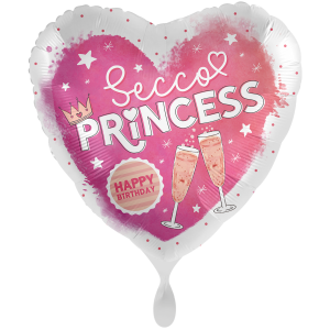 Μπαλόνι Foil XXL Καρδιά Princess Happy Birthday 71 εκ.