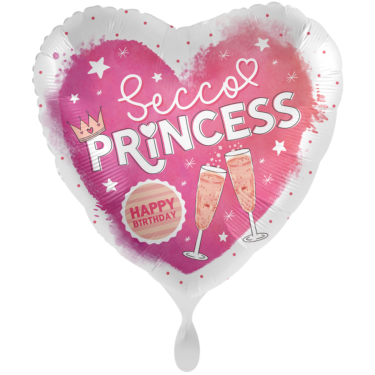 Μπαλόνι Foil XXL Καρδιά Princess Happy Birthday 71 εκ.