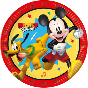 Πιάτα χάρτινα Mickey Mouse 23 εκ. Συσκ. 8 τμχ