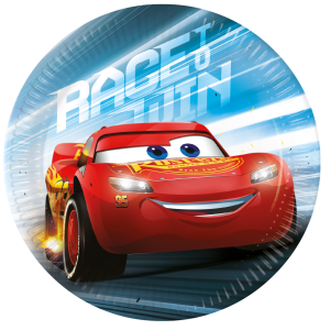 Πιάτα χάρτινα Cars 20 εκ. Συσκ. 8 τμχ