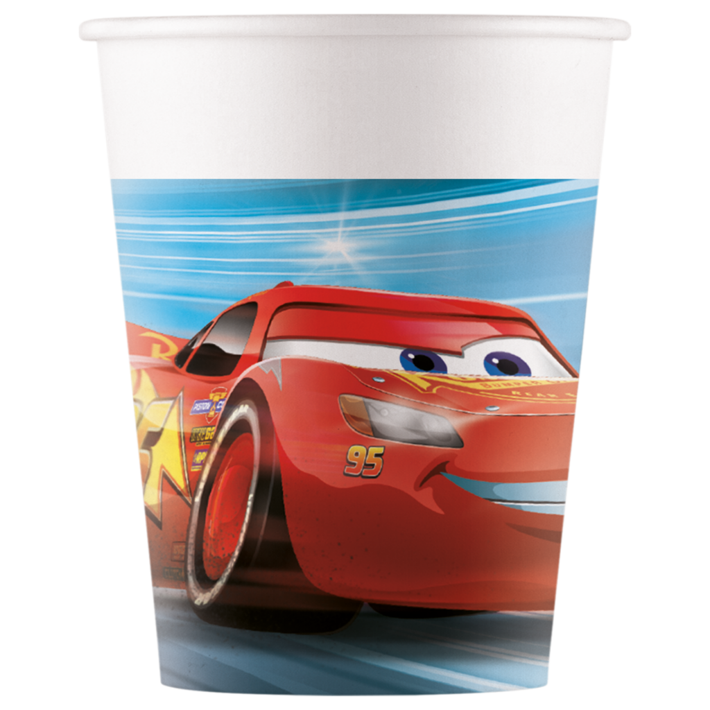 Ποτήρια χάρτινα Cars 200 ml Συσκ. 8 τμχ
