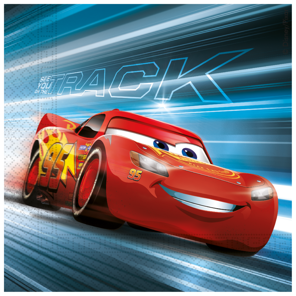 Χαρτοπετσέτες Cars 33x33 εκ. Συσκ. 20 τμχ