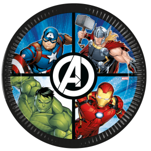 Πιάτα χάρτινα Avengers 23 εκ. Συσκ. 8 τμχ